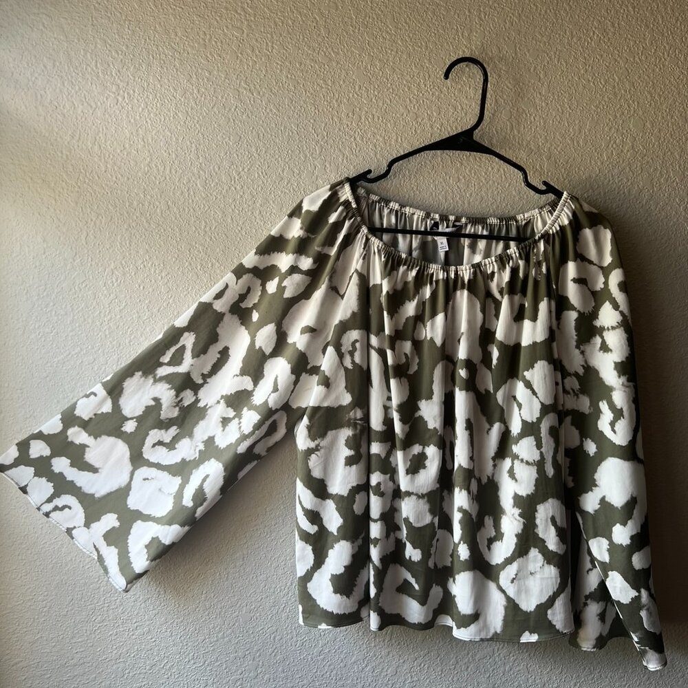 Women's Elizabeth And James Off The Shoulder Cropped Blouse Bell Sleeves